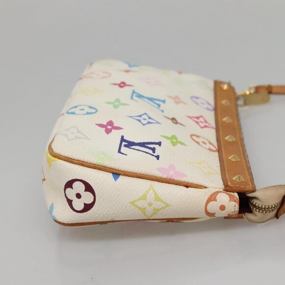 LOUIS VUITTON Monogram Multicolor Pochette Pouch White M92649 LV Auth 132557 - Picture 5 of 16